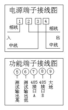 DDS879-E型單相電子式電能表接線圖