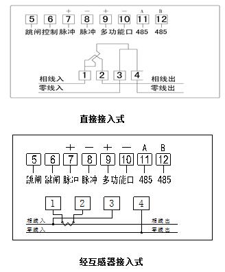 DDZY9898單相費控智能電能表接線圖