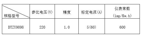 DTZY9898型三相遠程費控智能電能表型號規格