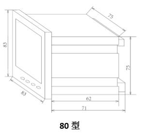 DH96-E3三相多功能電力監測儀外形尺寸圖