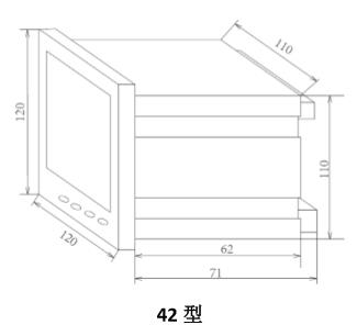 DH96-E3三相多功能電力監測儀外形尺寸圖