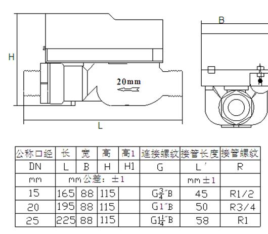 LXSK-WF2物聯網無線費控抄表外形尺寸圖